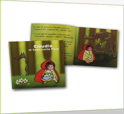 Cuento personalizado con tus fotos en cuento de Caperusita Roja