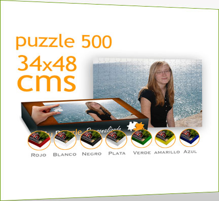 Puzzle desmontado con marco de aluminio 500 piezas