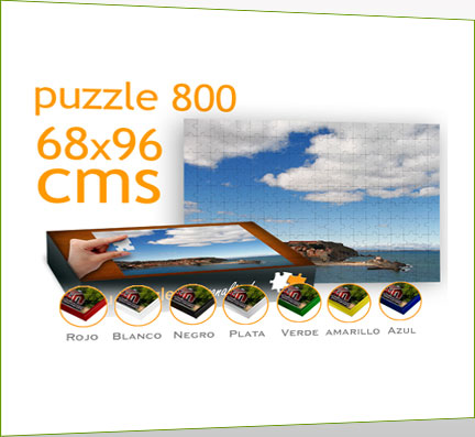 Puzzle desmontado con marco de aluminio 800 piezas