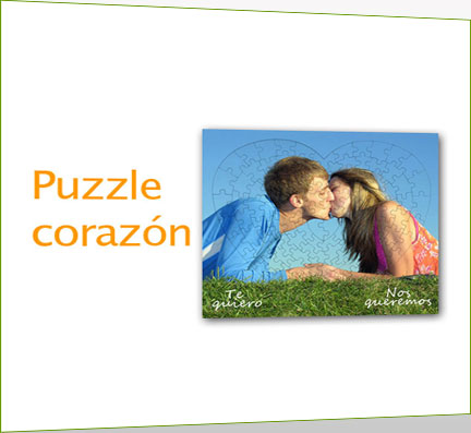 Puzzle montado 111 piezas en forma de corazon