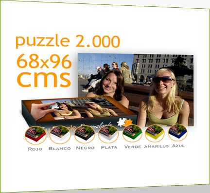 Puzzle montado con marco de aluminio 2000 piezas