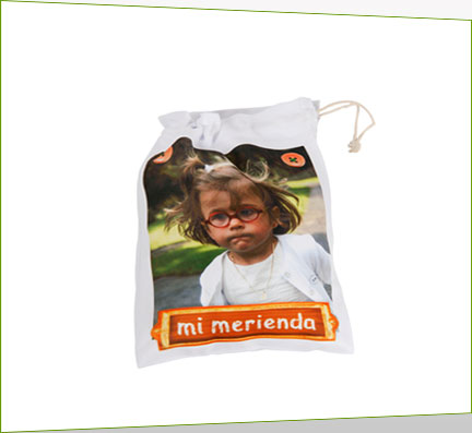 Regalo bolso para mirienda con tu foto